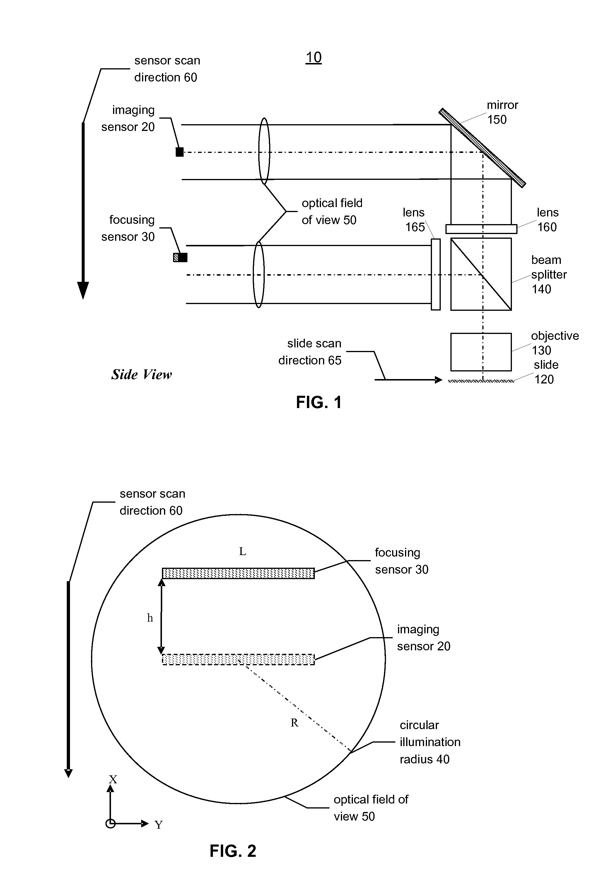 Real-time focusing in line scan imaging