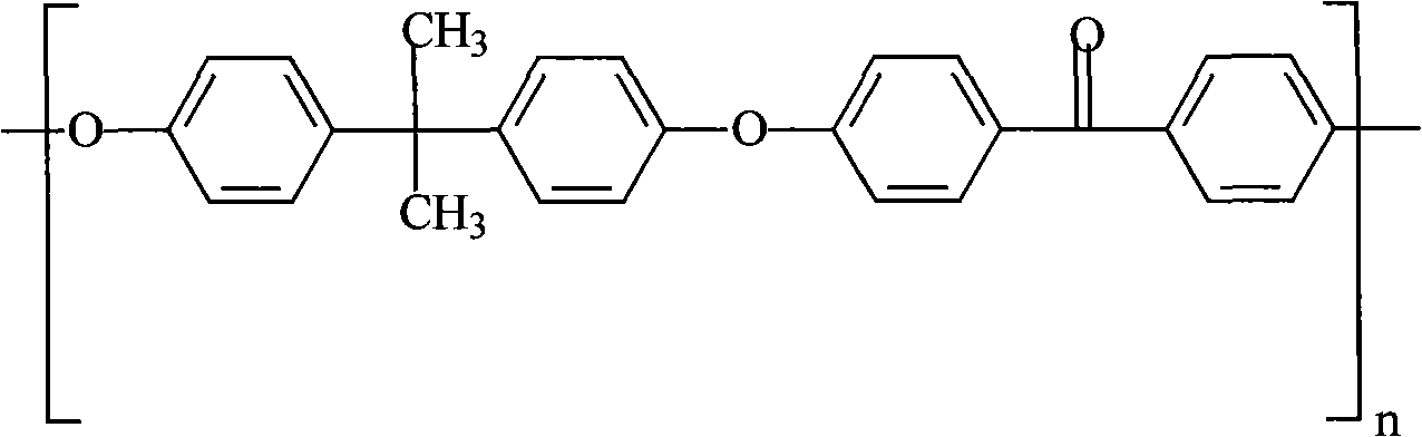 Bisphenol A type polyaromatic ether ketone water-based fluid dispersion and preparation thereof