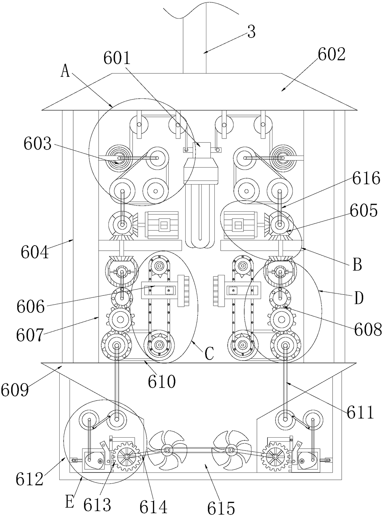 Lighting device for electric power maintenance