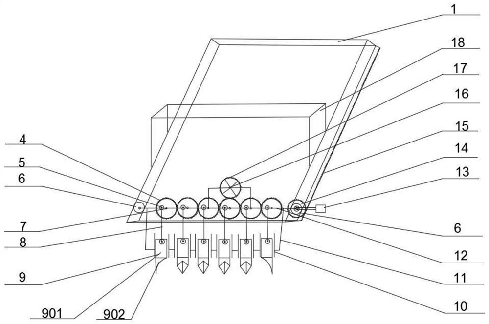 Hammering device for pavement marking and use method