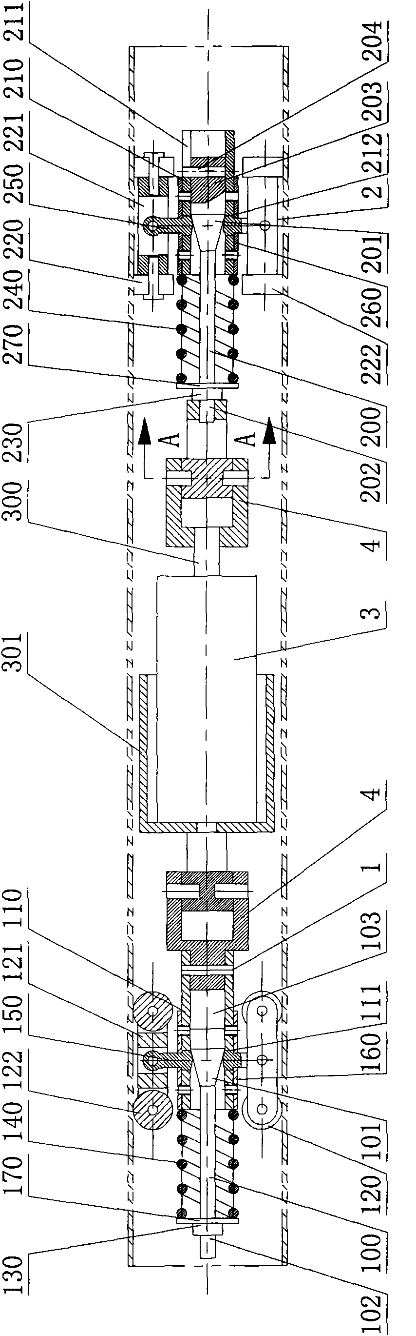 Large traction screw propulsion micro-pipeline robot