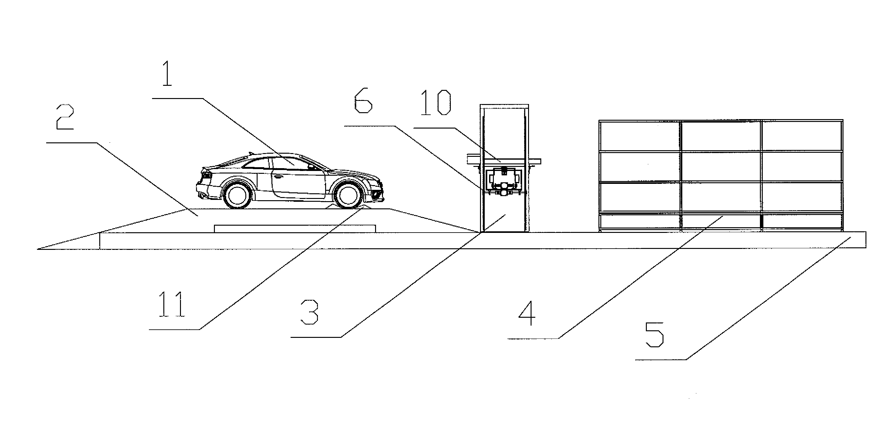 Battery quick-change system for an electric passenger car chassis having a cartesian coordinate robot