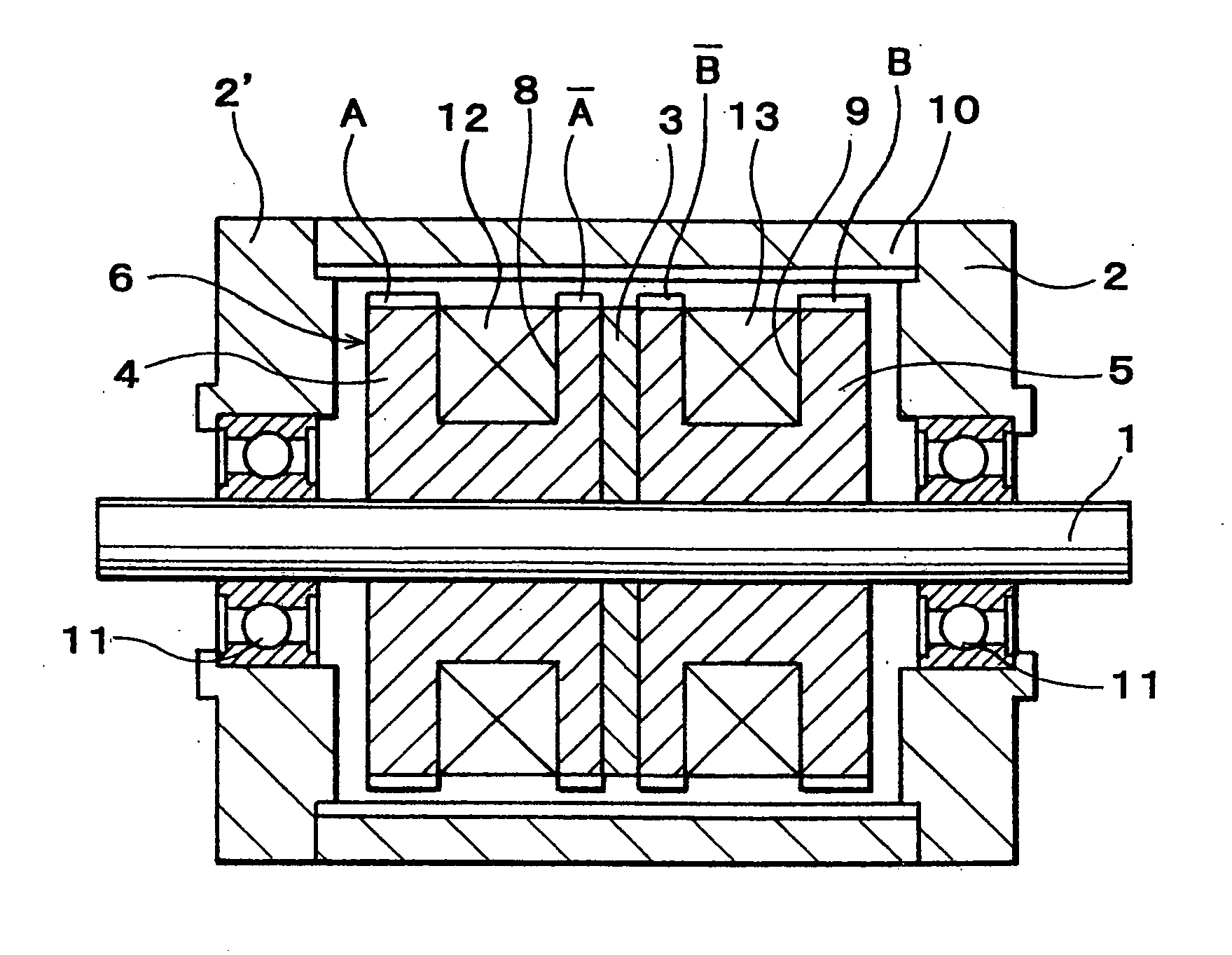 Multi-polar rotary machine