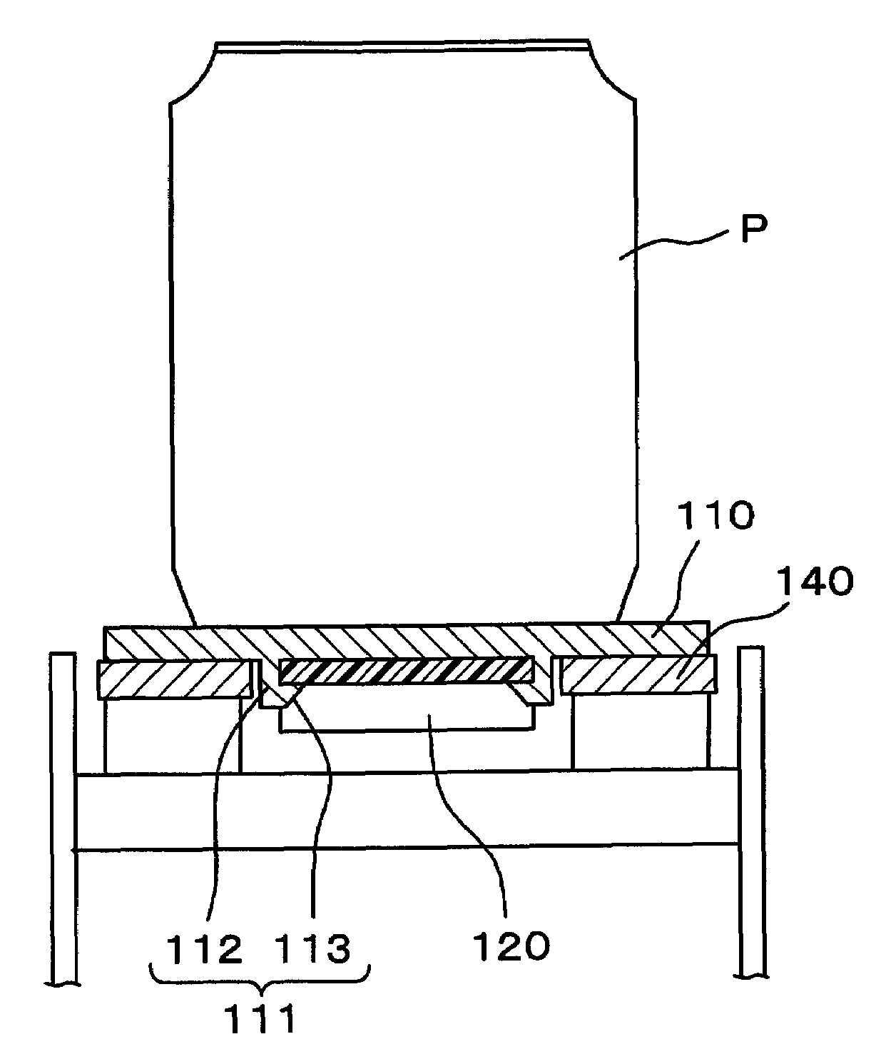 Top plate conveyor device