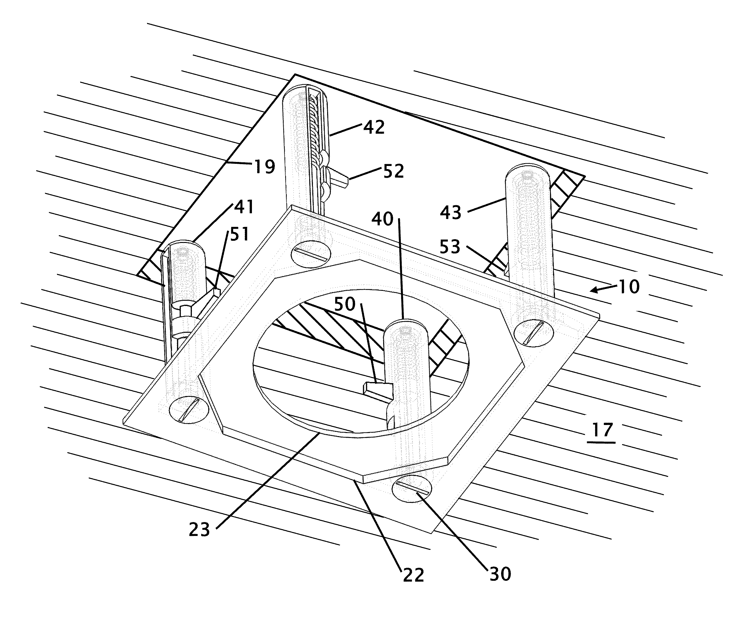 Fixture housing using dog ears