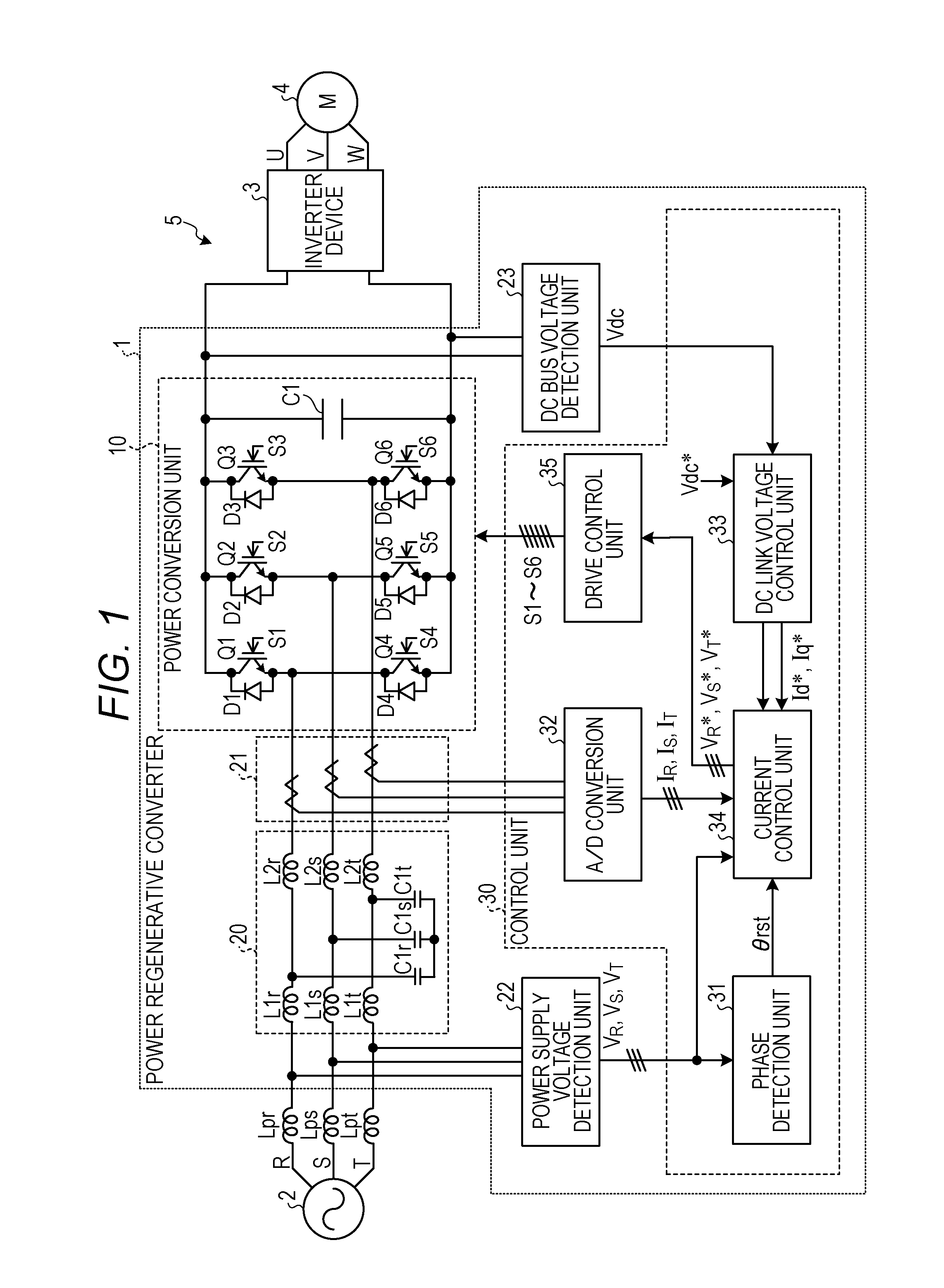 Power regenerative converter and power conversion apparatus