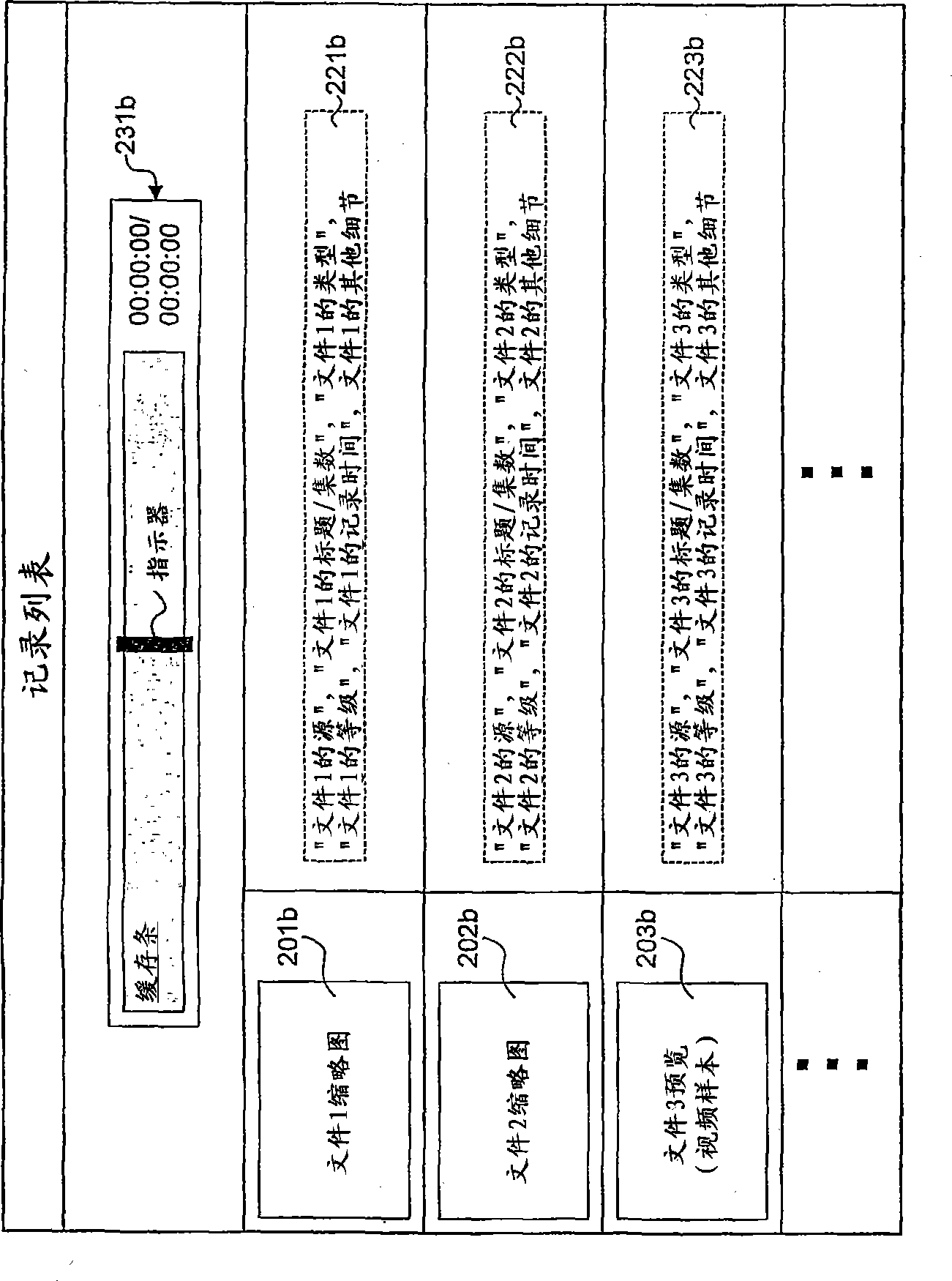 Method for displaying a recording list and video recorder thereof