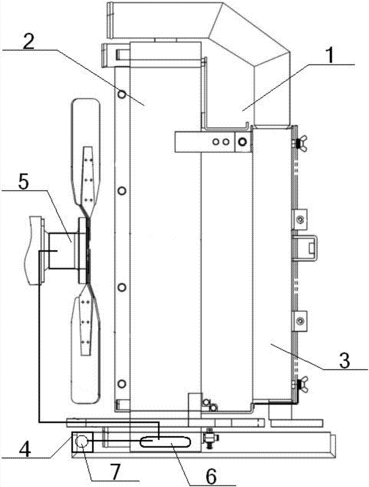 Radiating system used for tractor