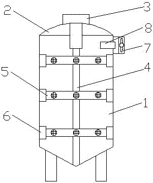 Special powder medicine drying barrel internally provided with sweeping device