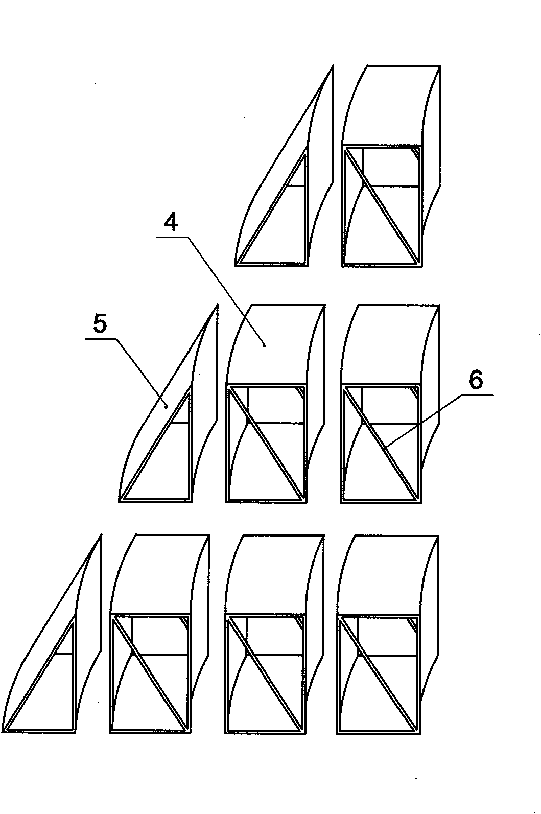 Combined multi-arch type steel-structure dam