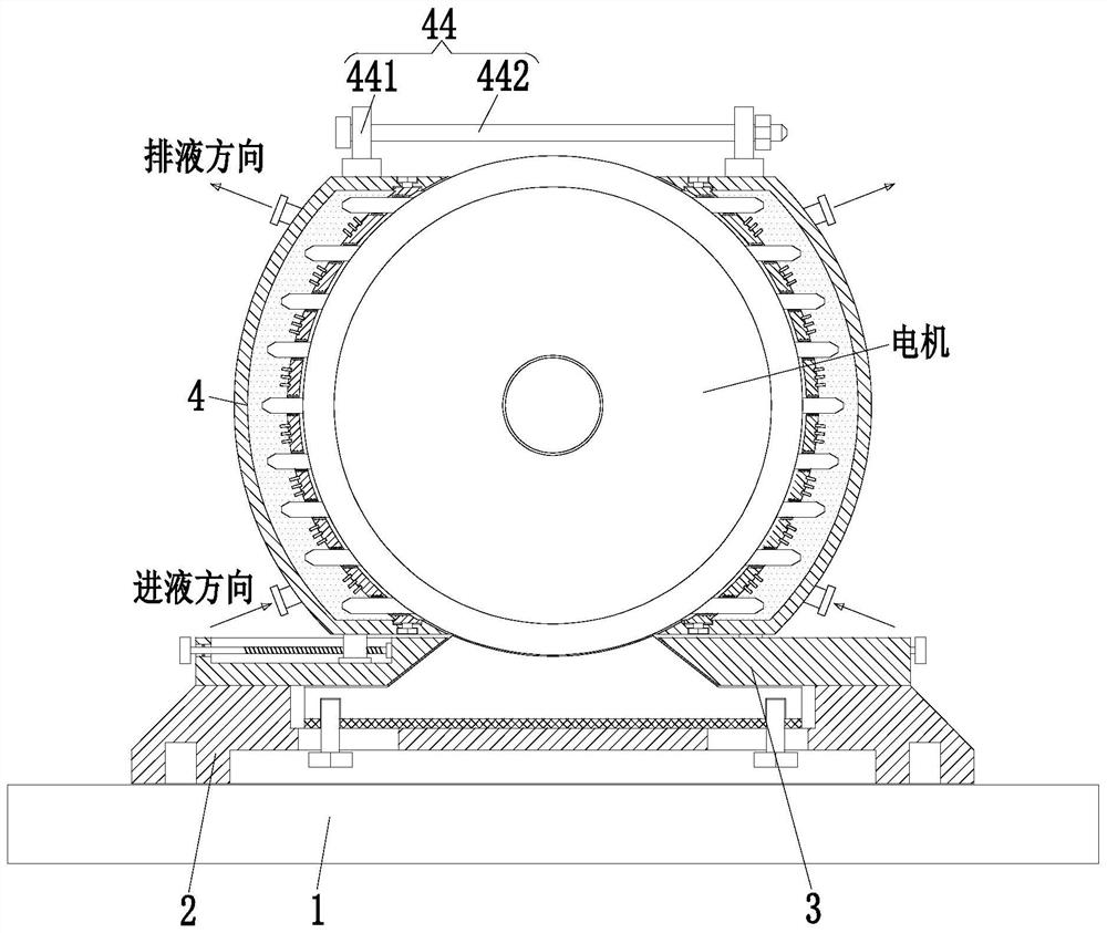 A new energy vehicle drive water-cooled motor base