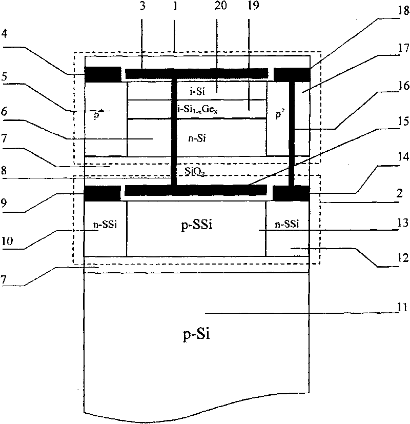 Three-dimensional quantum well CMOS integrated device and preparation method thereof