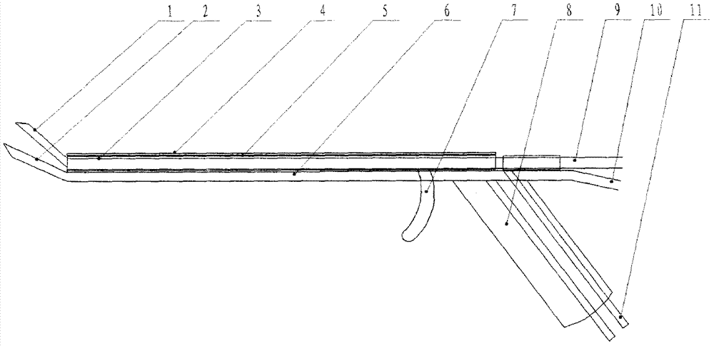 Casing pipe rotating shaft type bipolar electrocoagulator