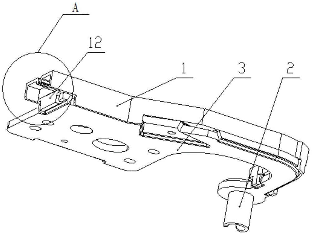 Door hinge wire harness restraining structure and refrigerator