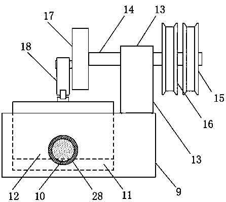 Cable stripping auxiliary tool convenient for feeding and discharging