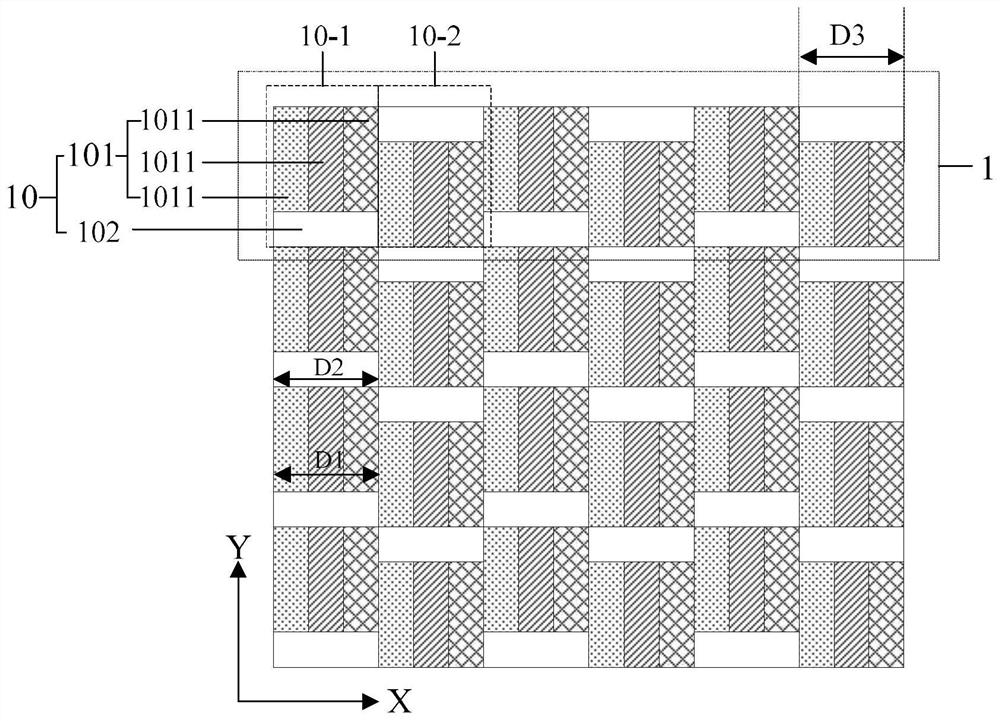 Pixel arrangement structure, pixel driving circuit and display device