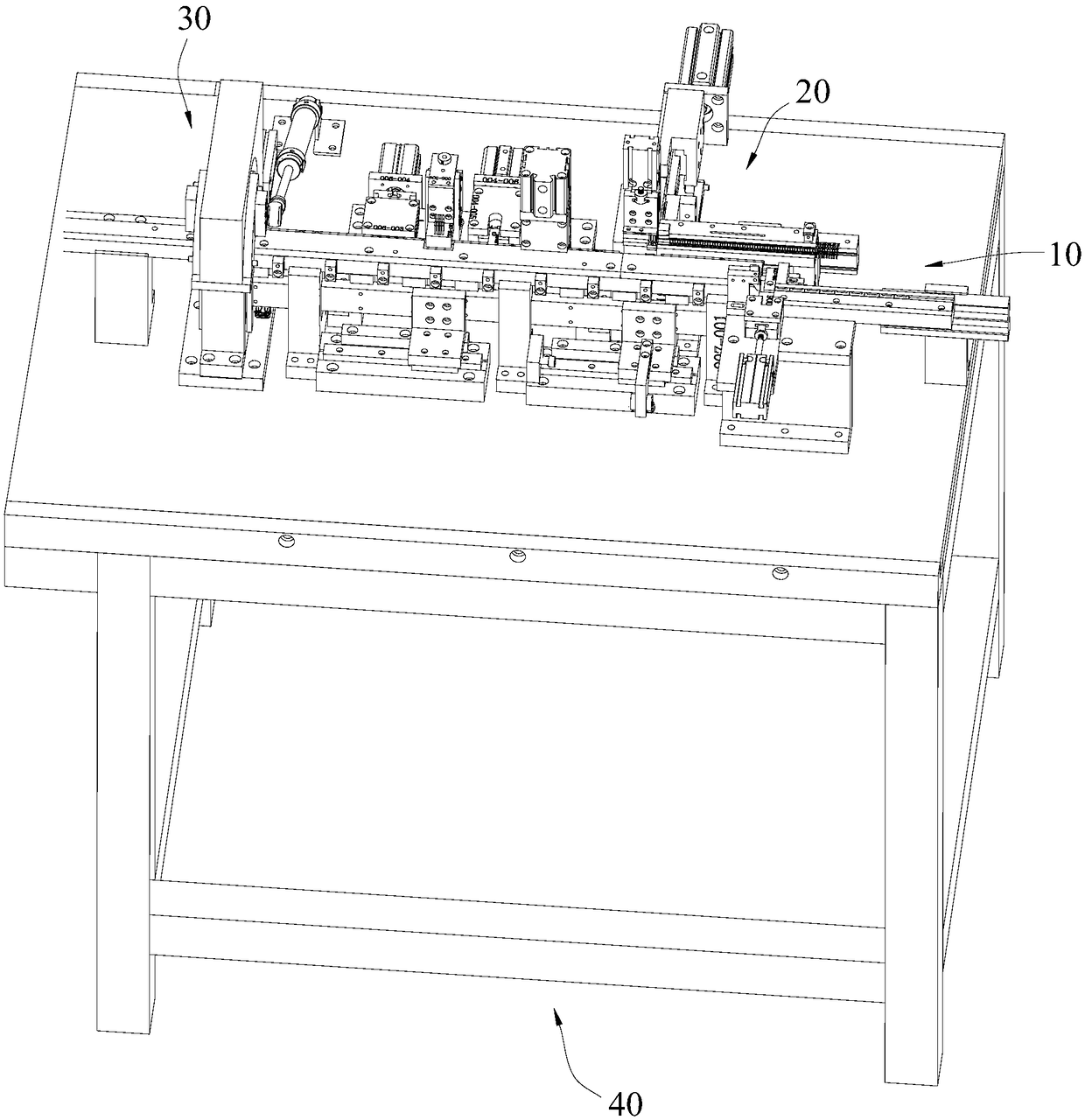 USB connector metal piece assembling mechanism and assembling device