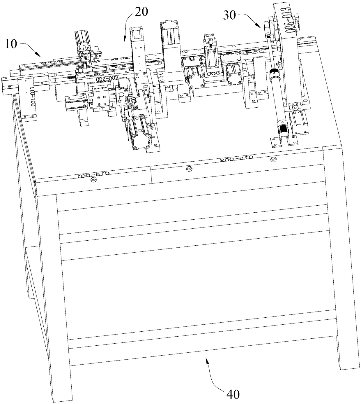 USB connector metal piece assembling mechanism and assembling device