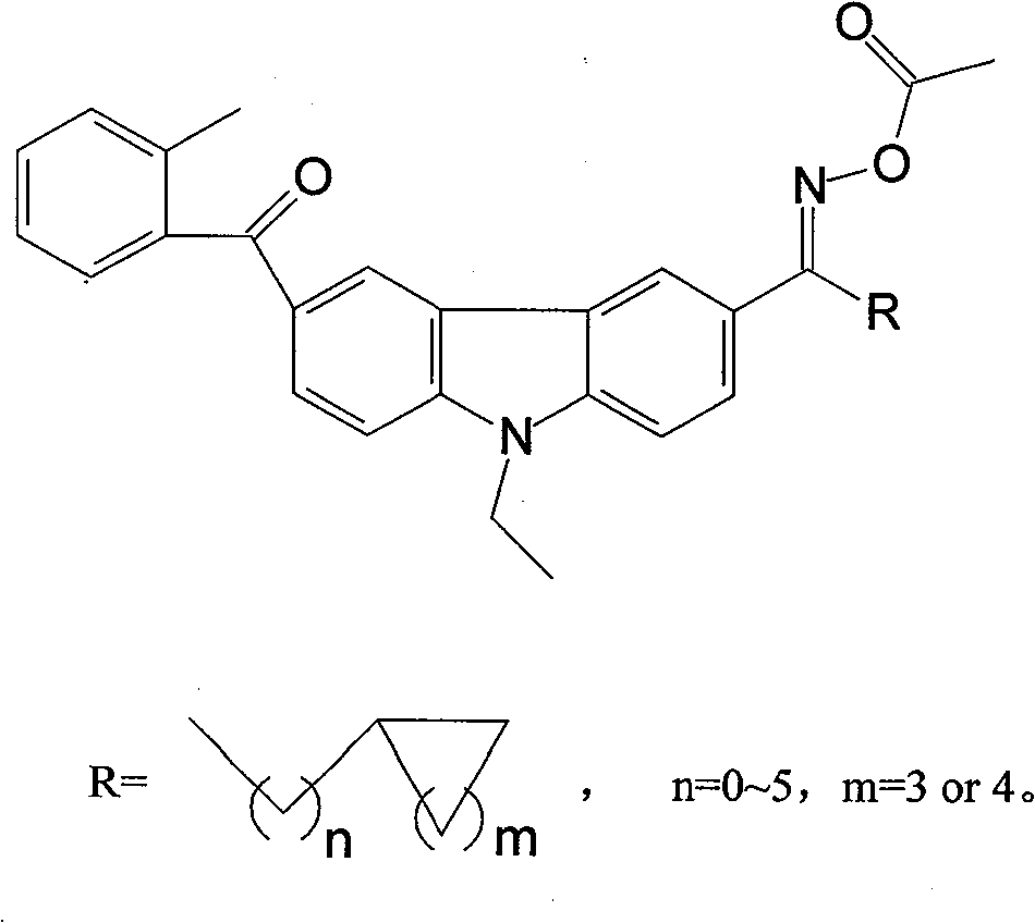 Carbazole oxime ester lightlike initiating agent