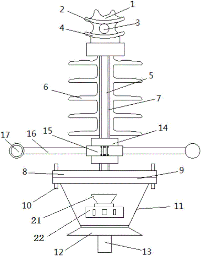 Anti-bird insulator for intelligent power grid