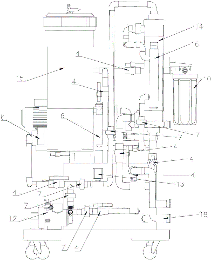 Plate flushing water purifier