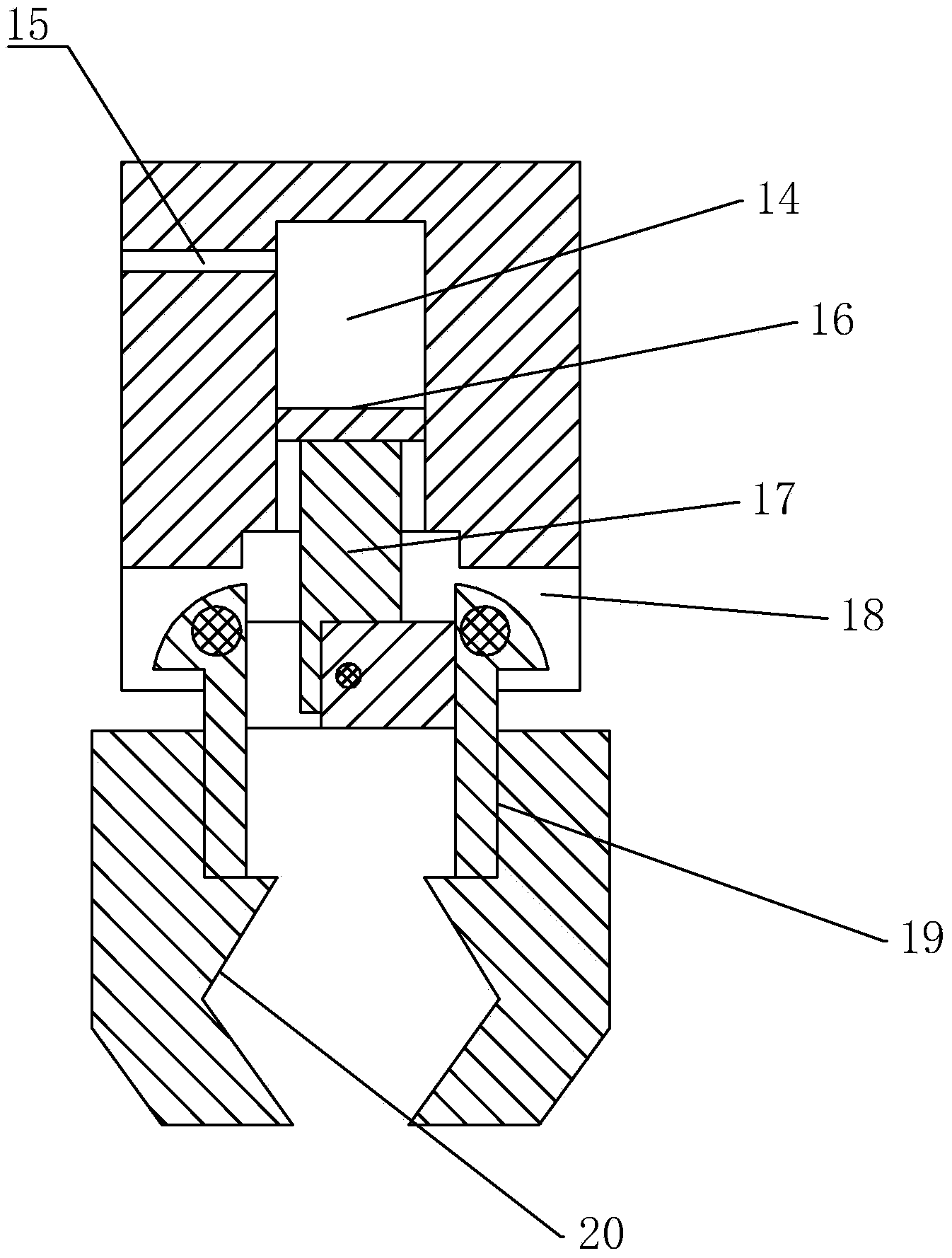 Mechanical hand automatic material-receiving and material-feeding device for long shaft parts