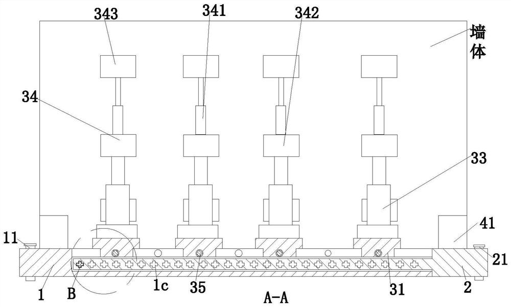 A prefabricated building wall fixing construction equipment