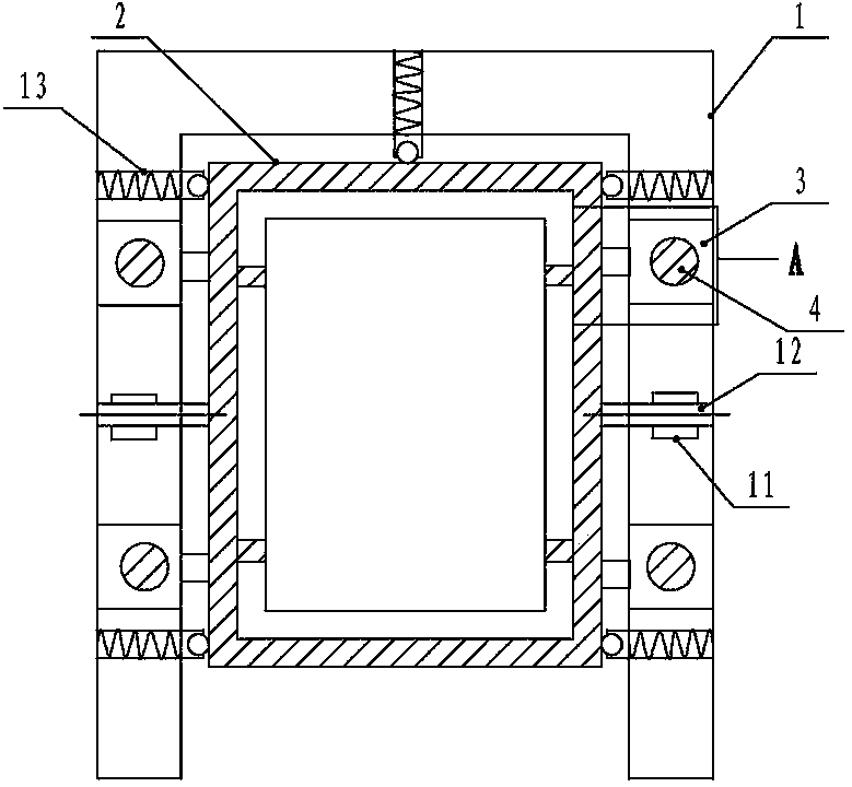 Nozzle adjusting device in amorphous belt building machine