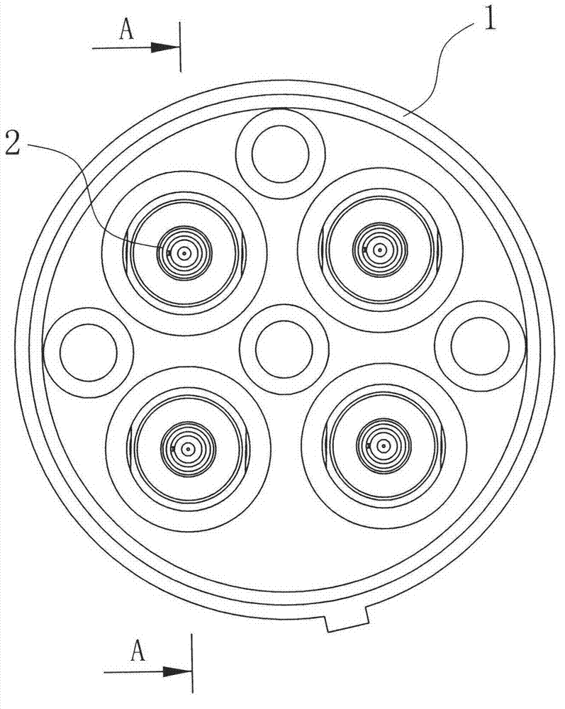 Multicore optical fiber connector