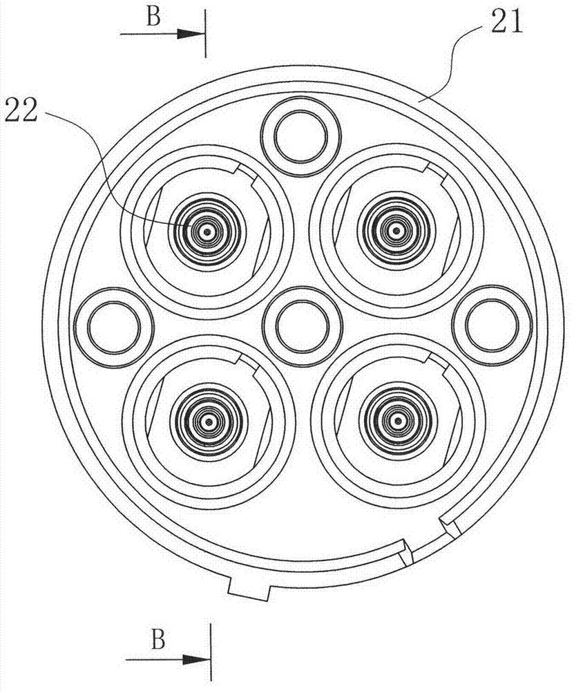 Multicore optical fiber connector