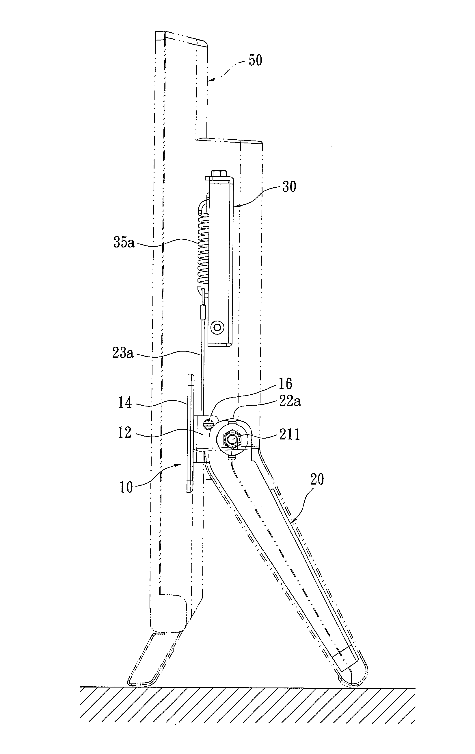 Display frame and support unit thereof