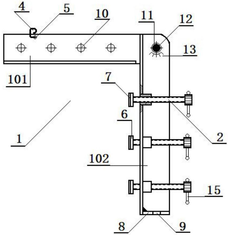 Multifunctional positioning and fixing device for construction formwork for beam column pouring