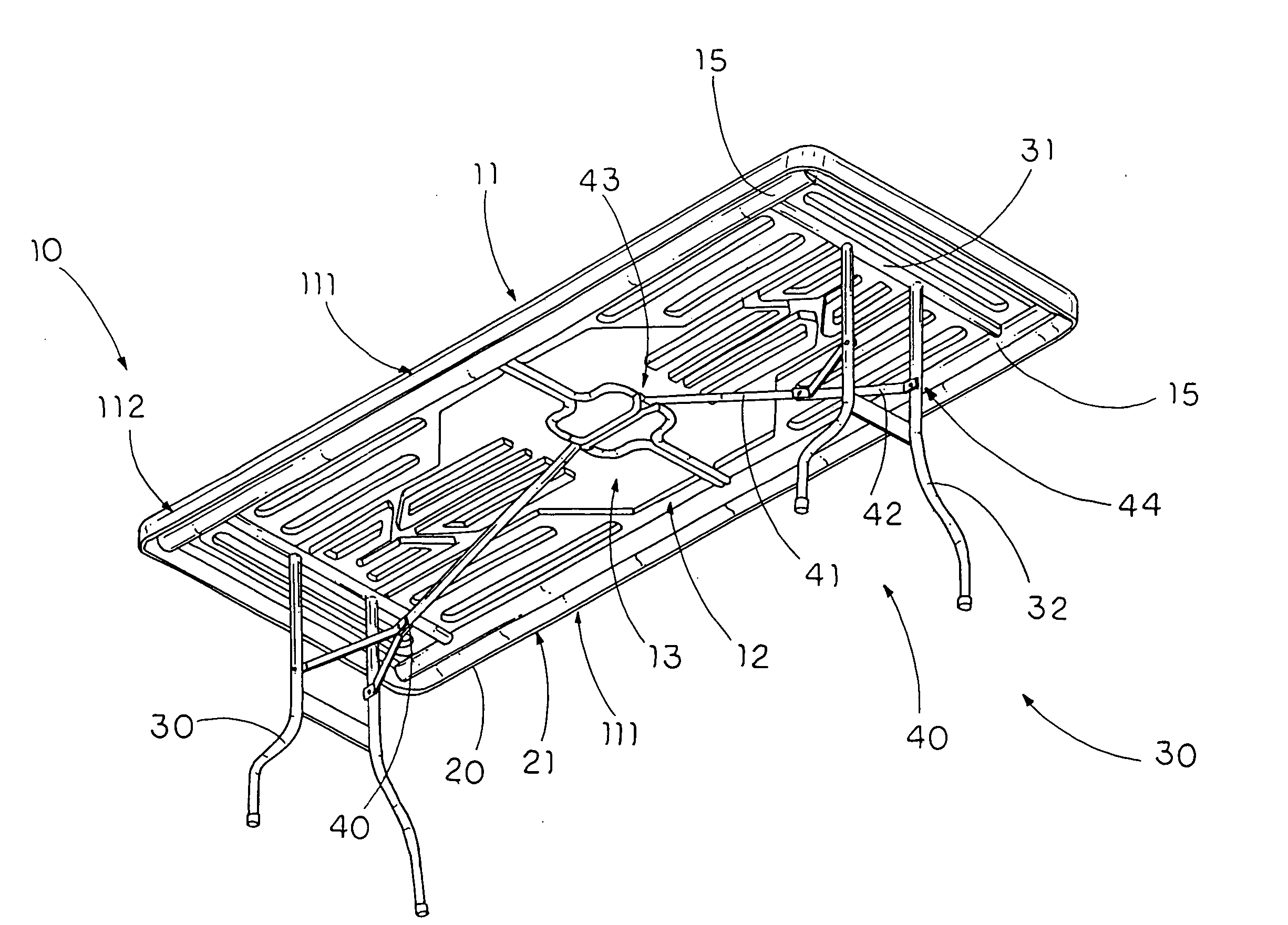 Stackable tabletop for fordable table