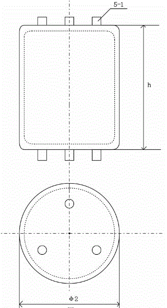 Light composite crossarm and pillar of solid insulators interruptedly filled in epoxy glass fiber tube