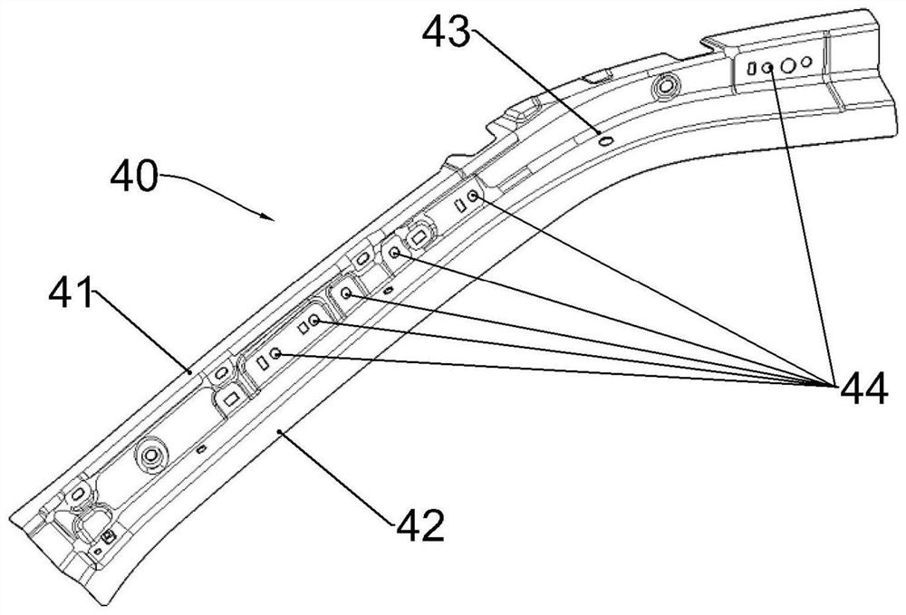 Novel A-pillar structure of automobile with frameless door