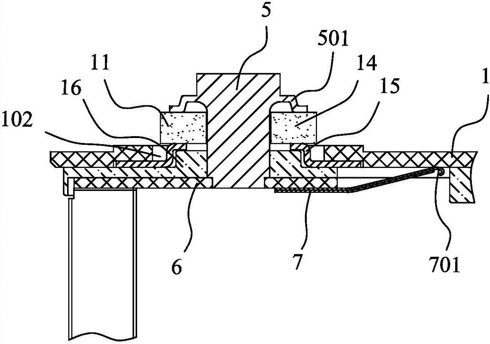 Battery protection device, a cover plate assembly and battery