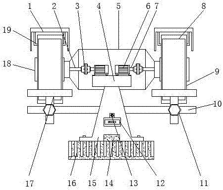 Desk type shock absorbing grinding machine