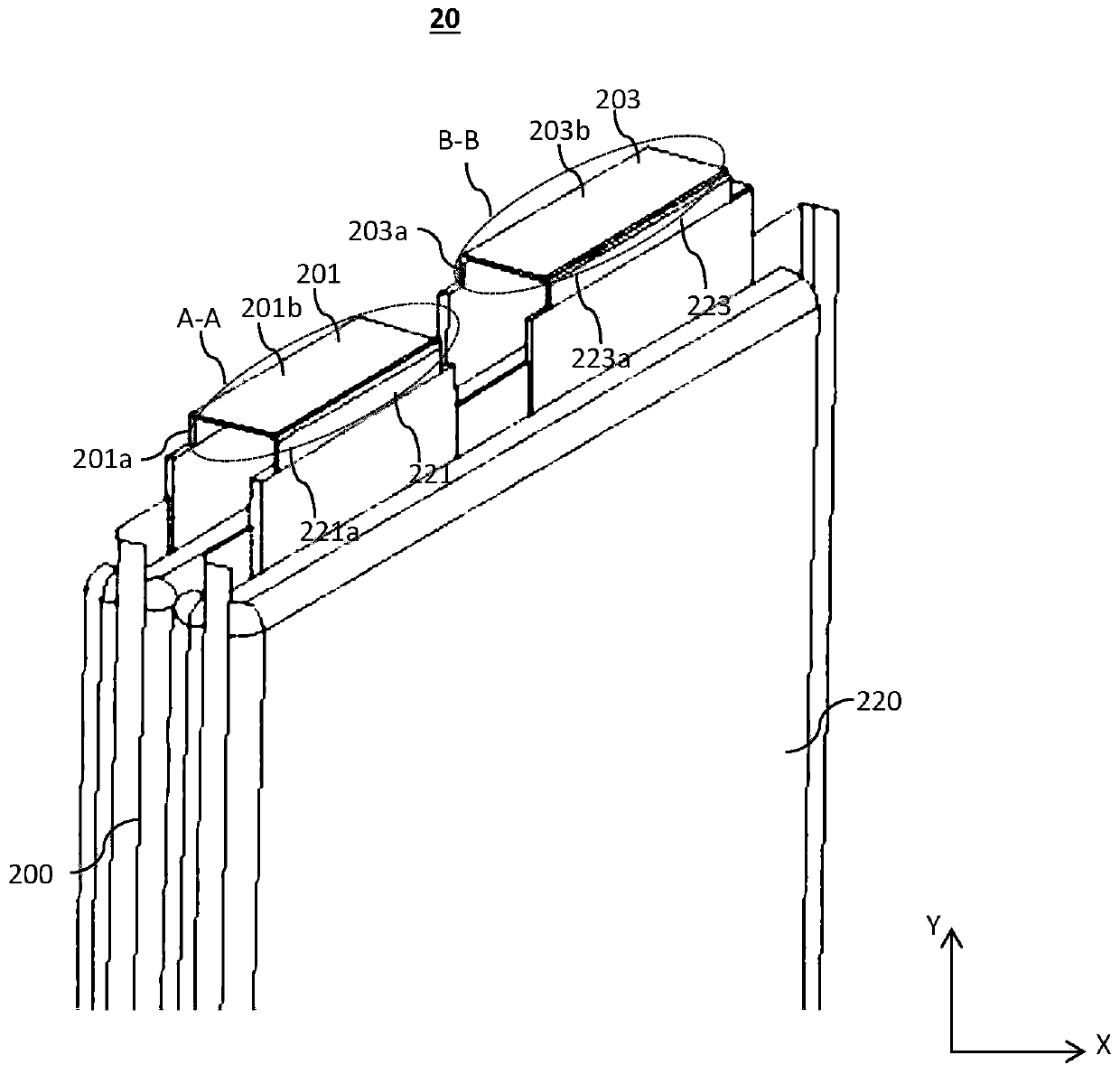 Battery component and electrochemical device