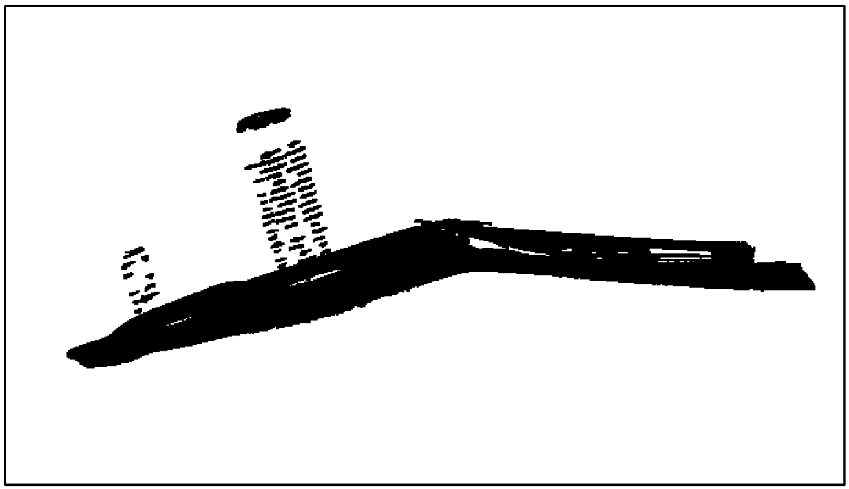 Method for calculating pose of thread-containing target object based on point cloud data