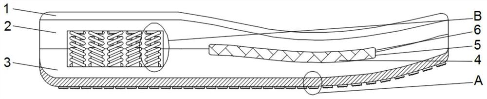 Anti-skid wear-resistant reinforced sole