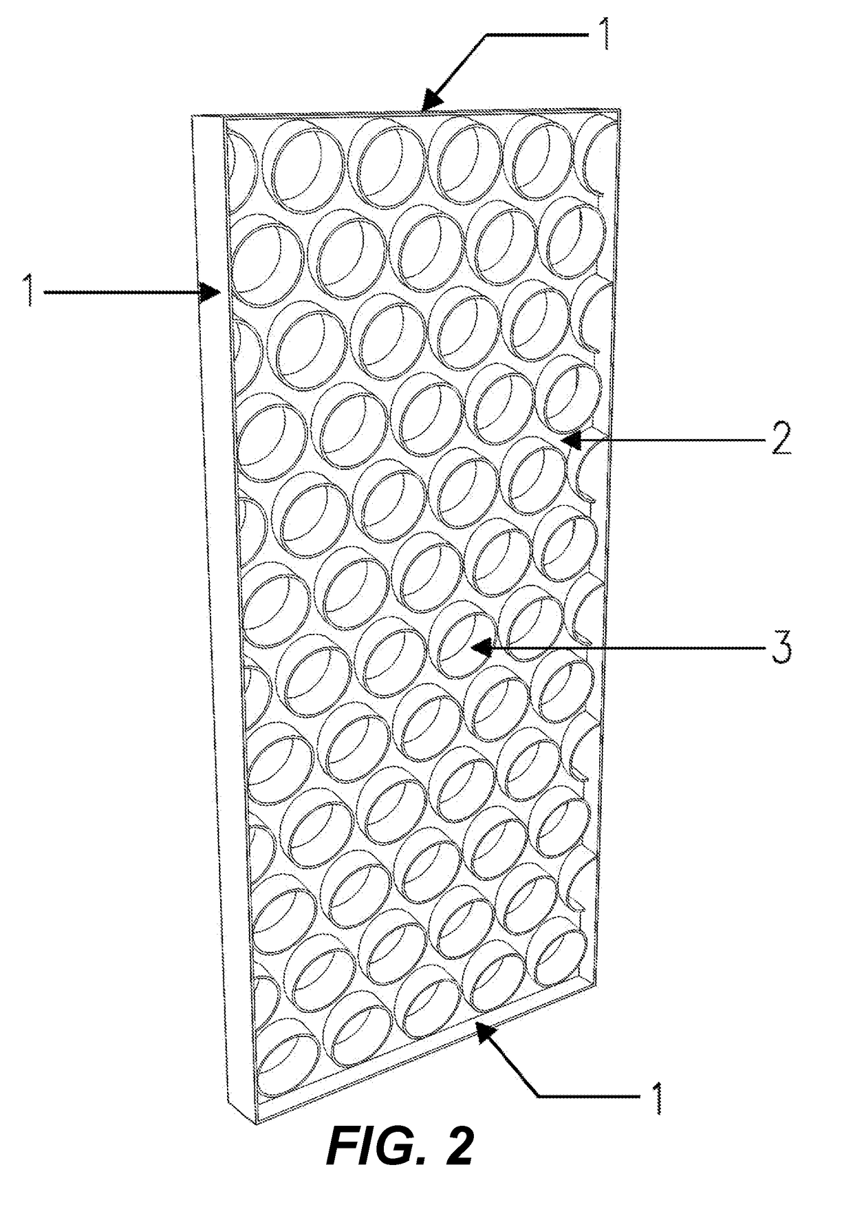 Solar shading panel for north and south sides