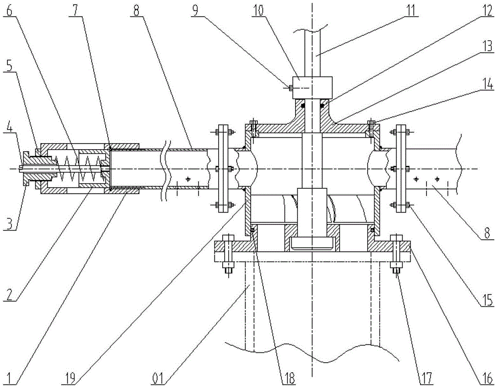 Stainless pulse silt-removal water-distribution device of water circulation cooling tower