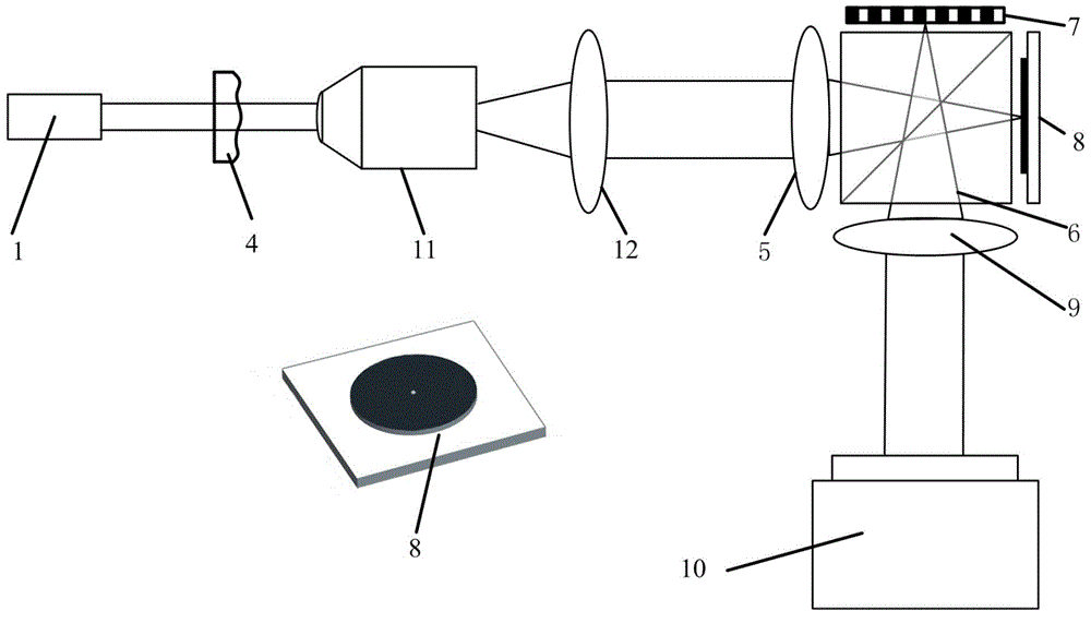 Phase shift point-diffraction interference detection device and method based on reflecting grating