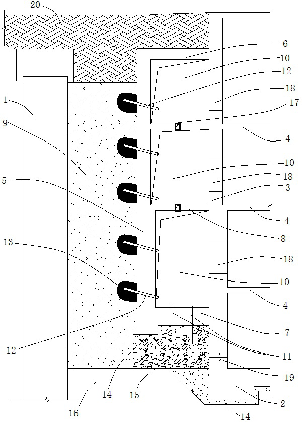 Basement double-exterior-wall anti-floating drainage and pressure reduction structural system