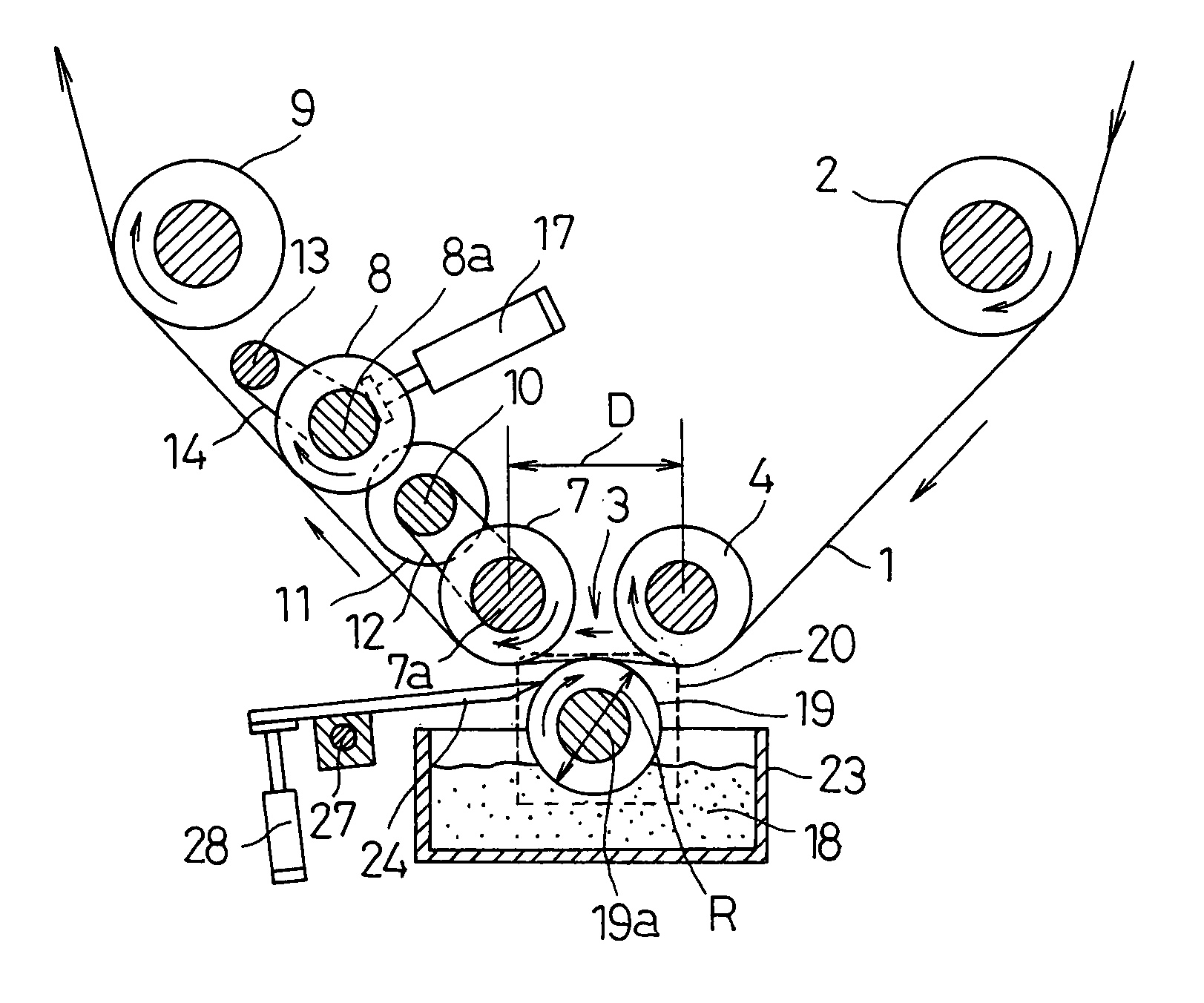 Method for intermittently applying thin-film coatings