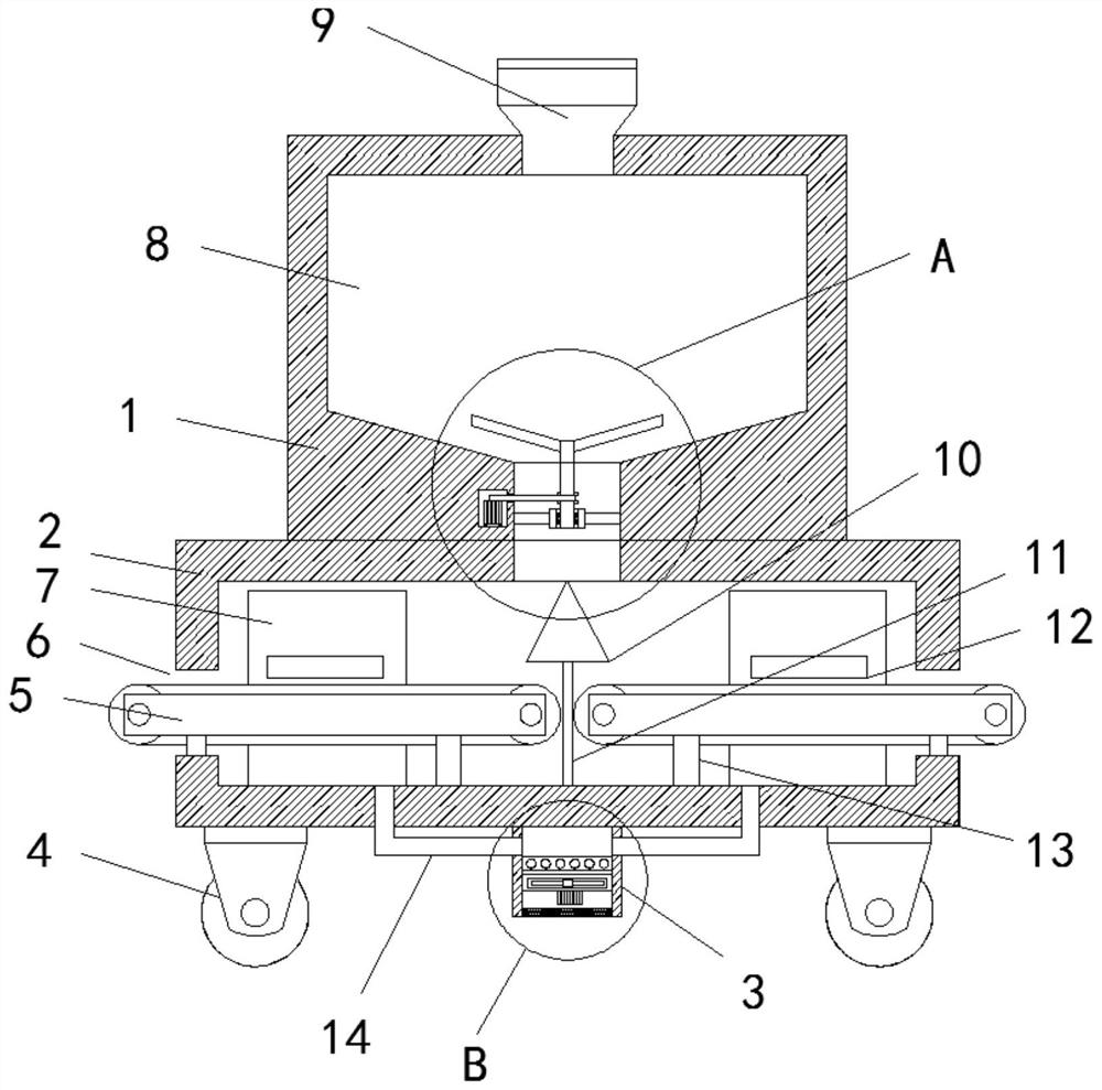 Drying device for composite plastic particles