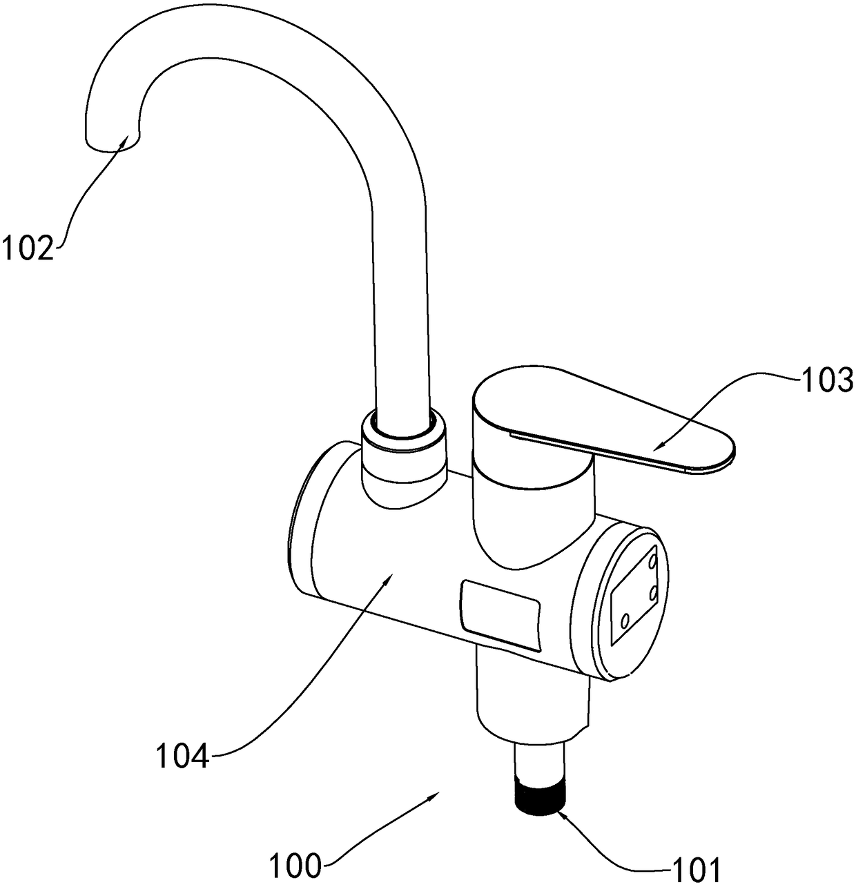 Heating startup system of water heater and water heater