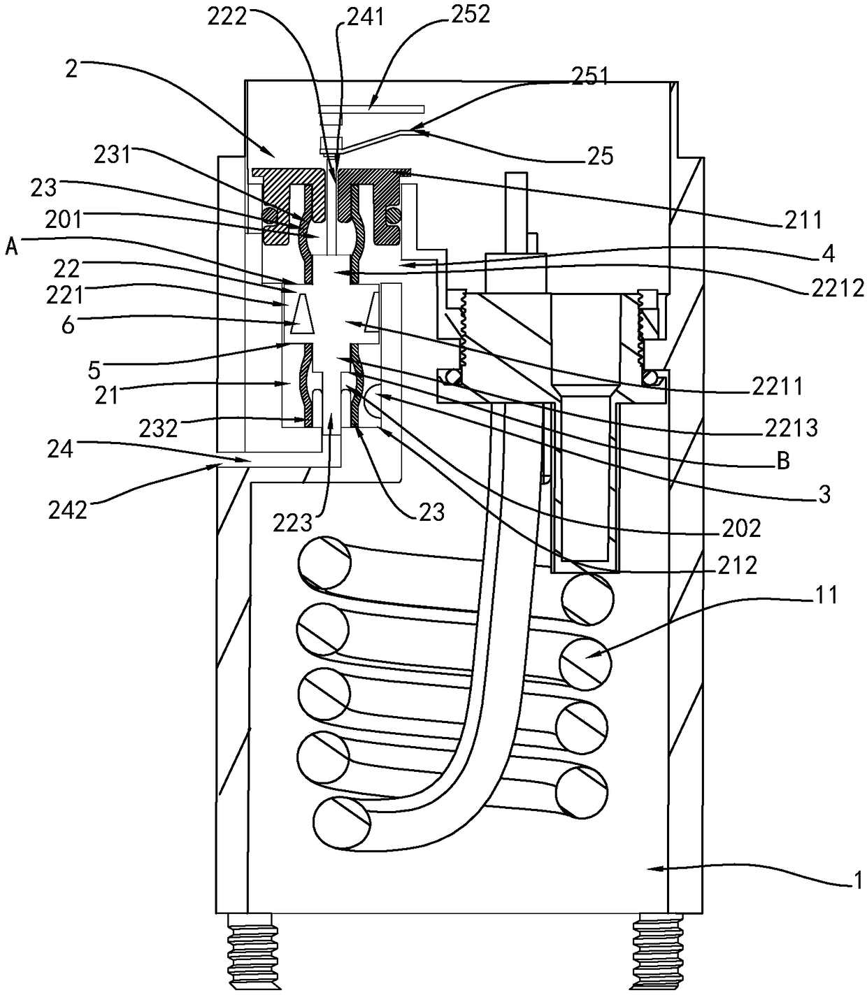 Heating startup system of water heater and water heater