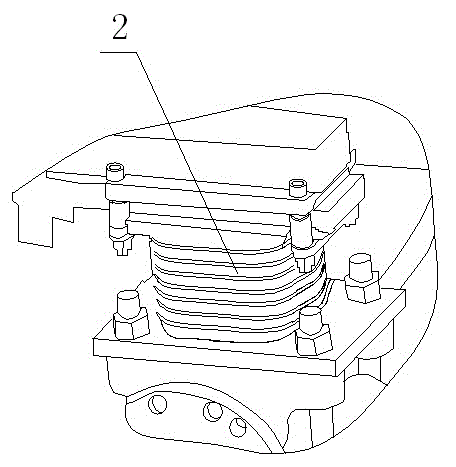 Elastomer assembly for shock absorption of heavy truck rear suspension