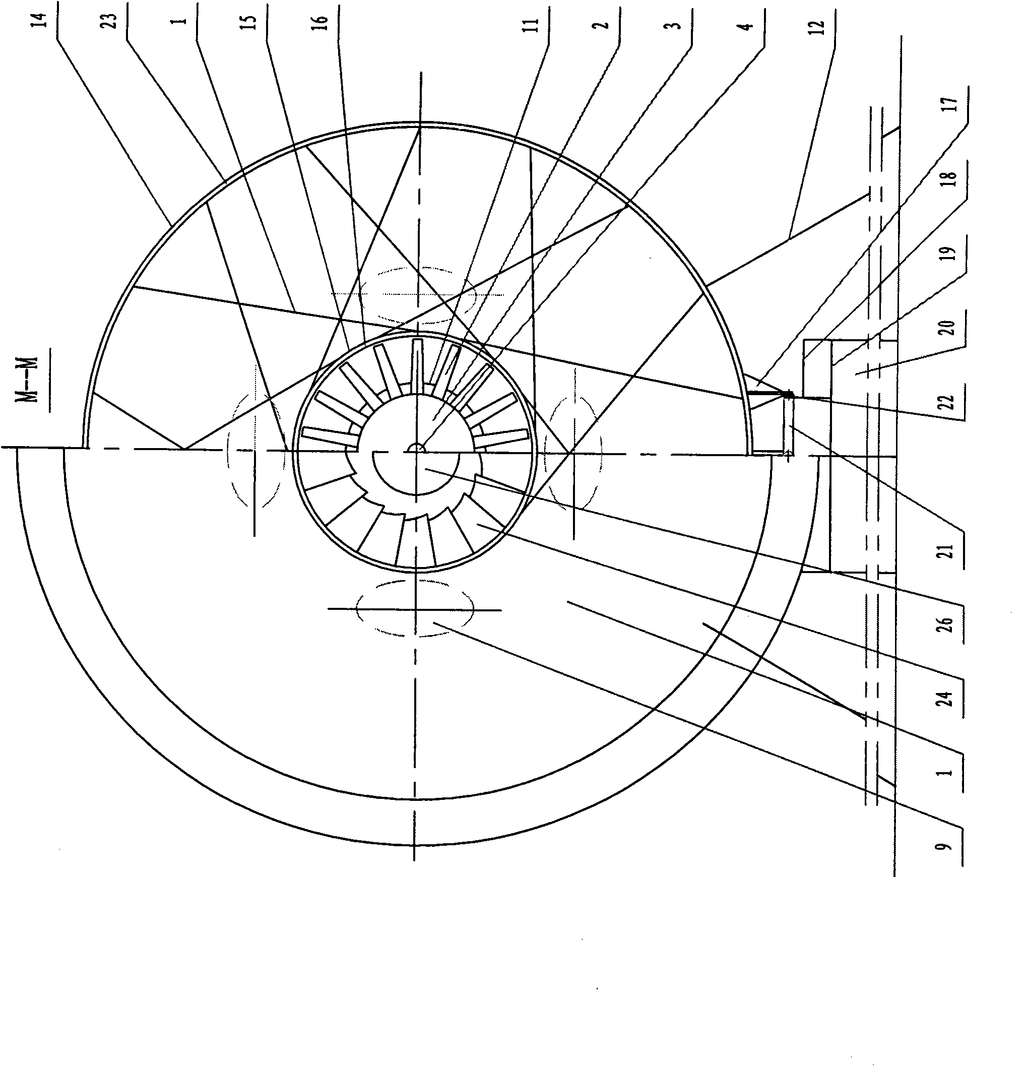 Baffle wind power turbine generating equipment